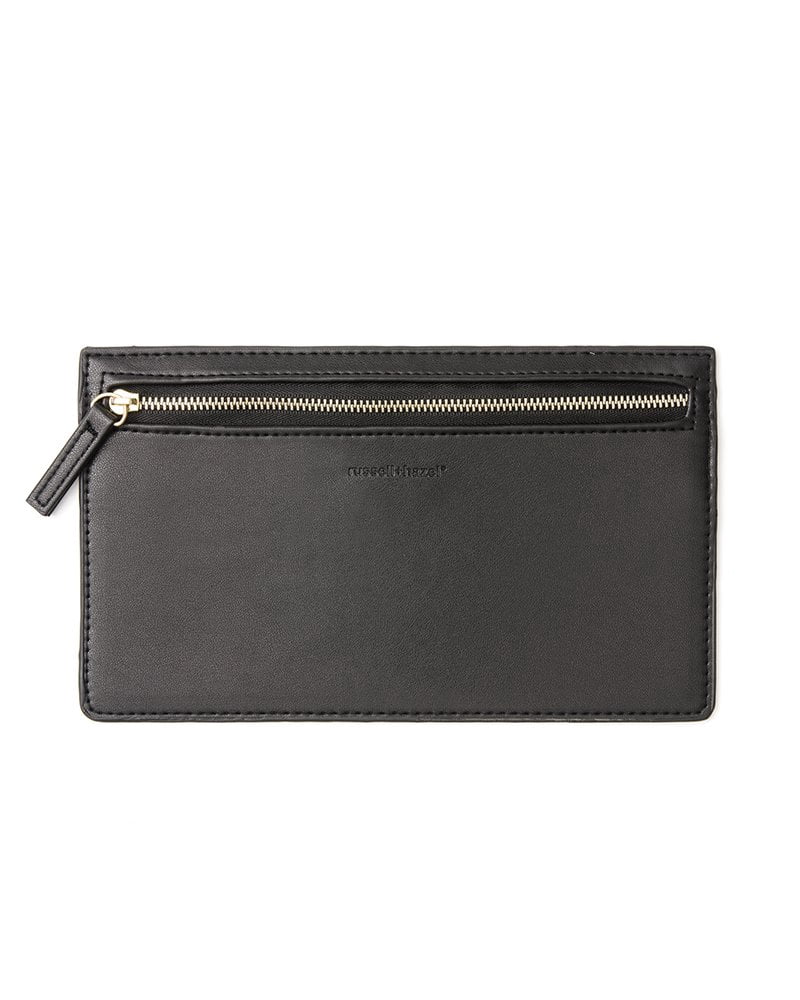 russell+hazel Black Vegan Leather Pencil Case