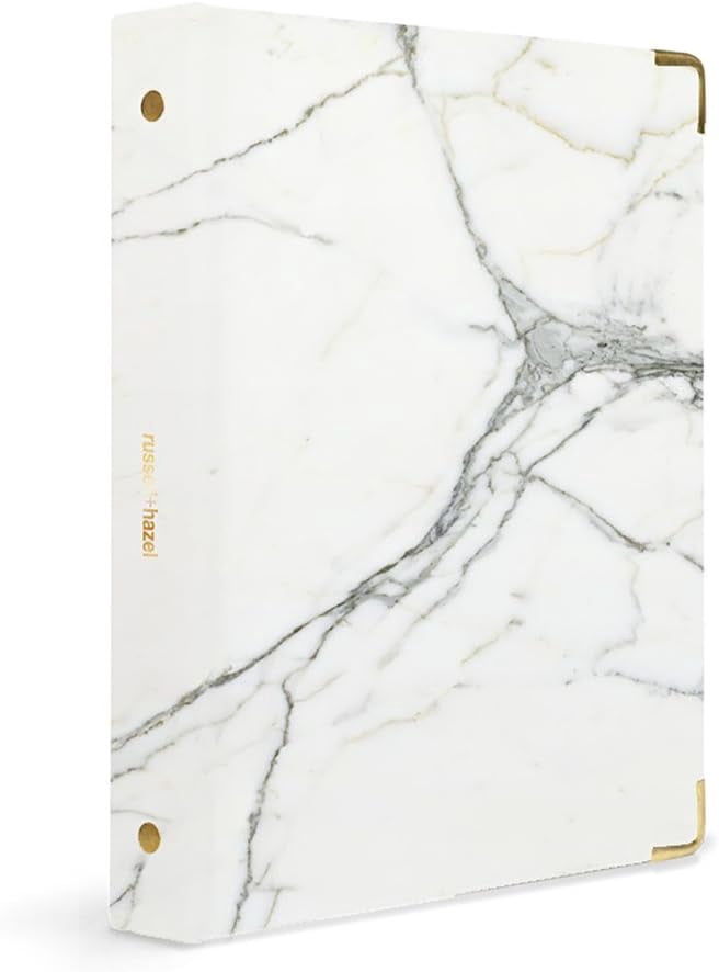 Russell hazel mini three ring binder marble gold 18507 walmart