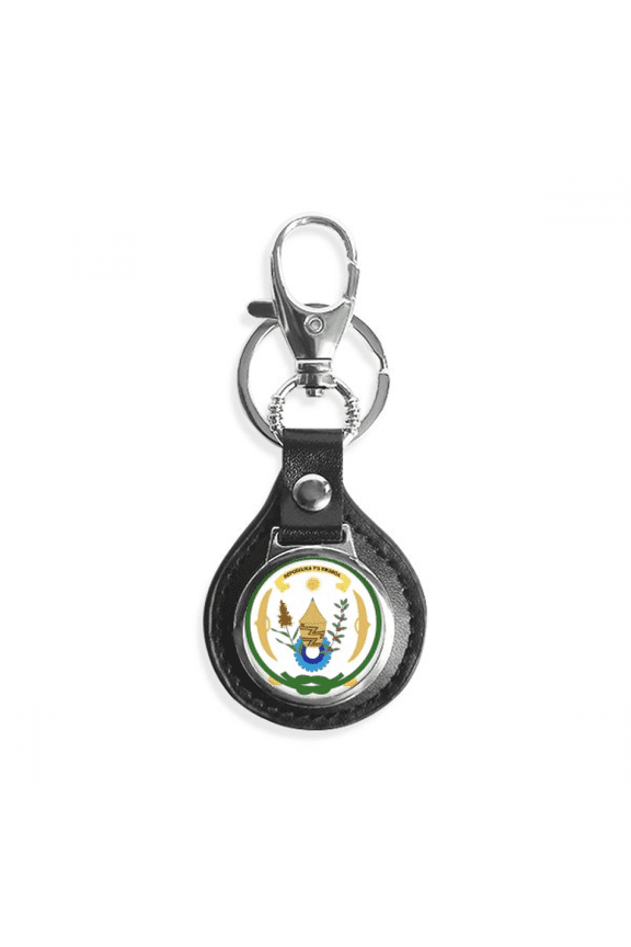 rwanda afnational emblem key link chain keyholder finder hook metal