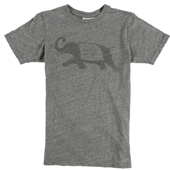 rxmance Womens Elephant Graphic T-Shirt, Grey, X-Small