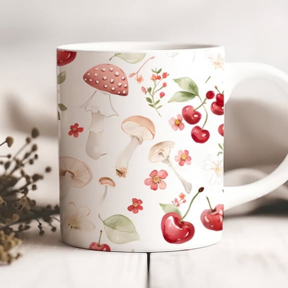ry Blo Muom Cup Spring Floral Ceramic Mug.