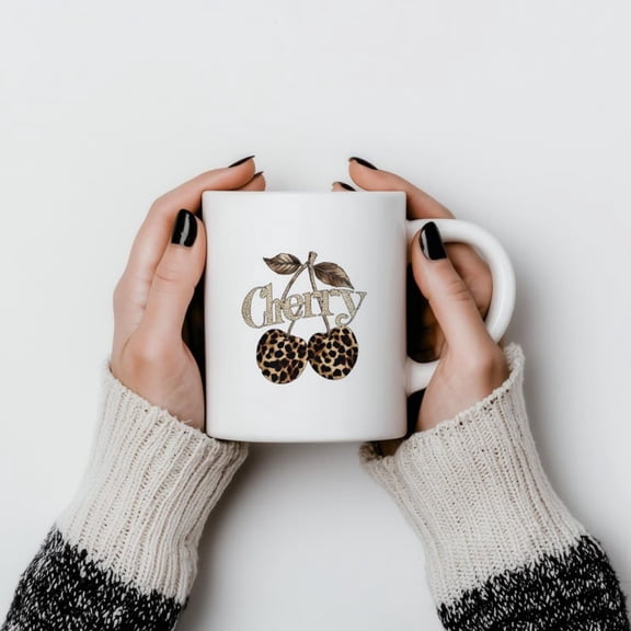 ry Mug Ceramic Coffee Cup Leopard Pattern Fruit Gift 0ml.