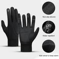 thumbnail image 1 of rygai 1 Pair Full Finger Touch Screen Finger Gloves Plush Lining Non-Slip Silicone Zipper Pockets Riding Gloves for Riding,Gray M, 1 of 8