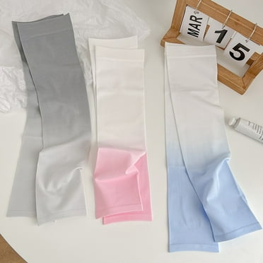 rygai 1 Pair Summer Gradient Ice Sleeve UV Protection Sleeve Outdoor Riding Anti-ultraviolet Men Women Quick-drying Sleeve Arm Guard,Purple One Size