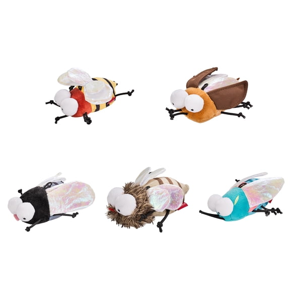 rygai 1 Set Cat Teaser Toy Vivid Exquisite Relieve Boredom Bee Shape Pet Cat Plush Squeaky Toy Pet Supplies,C