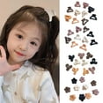 thumbnail image 1 of rygai 10Pcs/Set Women Hair Clip Boxed Solid Color Butterflies Semi circle Flower Non slip Mini Ladies Bang Side Hair Claw Clamp Hair Ties D, 1 of 8