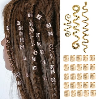 220 Pieces Braiding Hair Rings, 15 Style Hair Jewelry for Women Braid Hair  Clips Pendant Rings Headband Accessories, Hair Jewels for Braids Hair