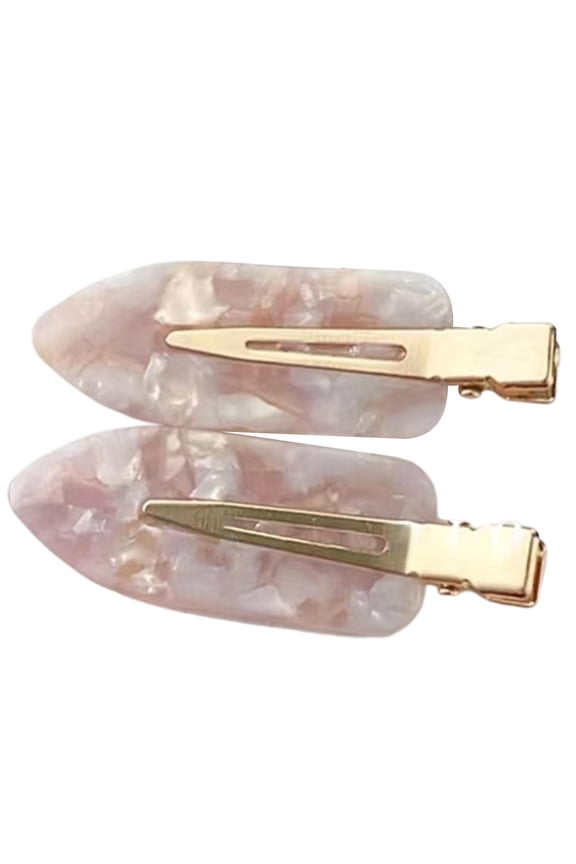 2Pcs Korean Style Anti-slip Teeth Hair Clip Acrylic Flat Seamless Hair Barrette Hair Accessories,B