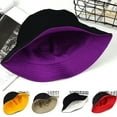 thumbnail image 1 of rygai Bucket Hat Sun Block Reversible Design Cotton Hat for Outdoor Black with Green, 1 of 1