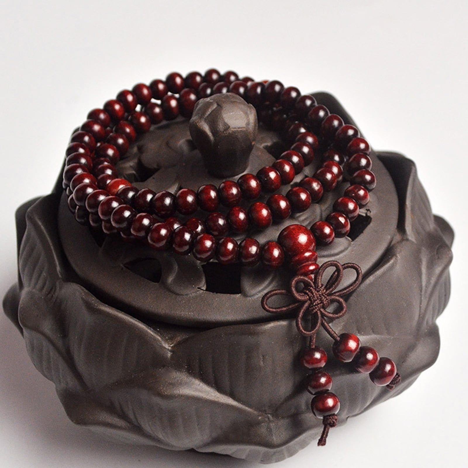 rygai Buddhist Wooden Beads Bracelet Necklace Prayer Buddha Jewelry