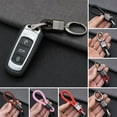 thumbnail image 1 of rygai Car Key Chain Hand-woven Faux Leather Braided Rope Snap Hook Alloy Men Women Waist Key Holder Ring for Daily,C, 1 of 8