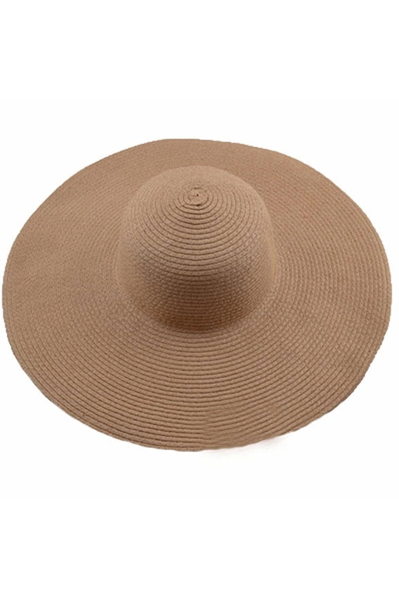 Hawaiian Summer Beach Floppy Hat Women Wide Brim Straw Sun Cap