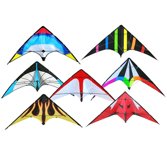 rygai Kite Colorful Large Sound 1.2M Triangle Stunt Kite for Playing,E