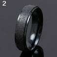 thumbnail image 1 of rygai Men Women Wedding Band Ring Stainless Steel Matte Ring Jewelry Couple Gift-Black, 1 of 7