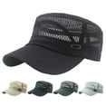 thumbnail image 1 of rygai Peaked Hat Breathable Lightweight Hollow Out Flap Top Men Caps Outdoor Hat Dark Gray, 1 of 1
