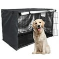 thumbnail image 1 of rygai Pet Cover Sunshade Breathable Good Ventilation Waterproof Oxford Cloth Double Door Dog Crate Cover Pet Supply,Black,XL, 1 of 7