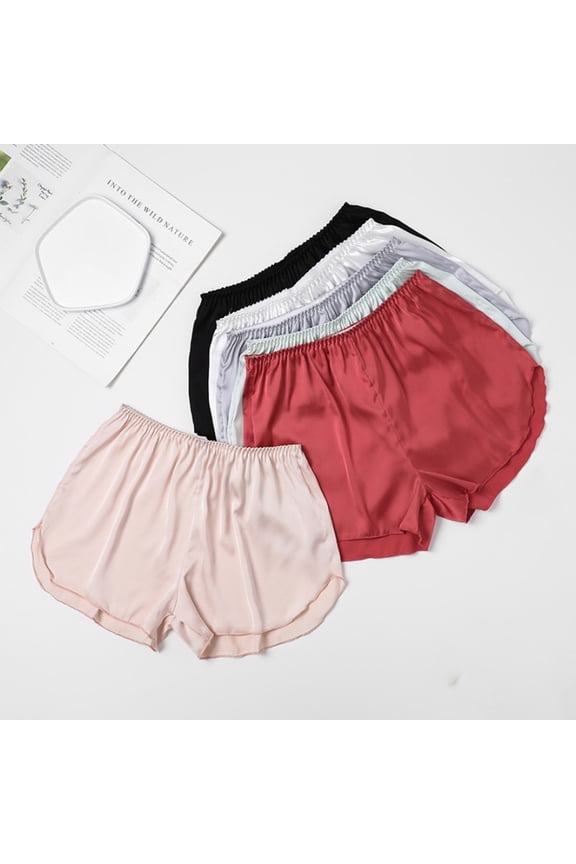 Safety Pant Elastic Waist s Intimacy Fashion Women Summer Cool Shorts Female Intimacy Clothes ,Apricot L