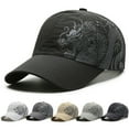 thumbnail image 1 of rygai Sunshade Cap Ultralight Quick Drying Chinese Style Dragon Print Baseball Hat for Outdoor Beige, 1 of 1
