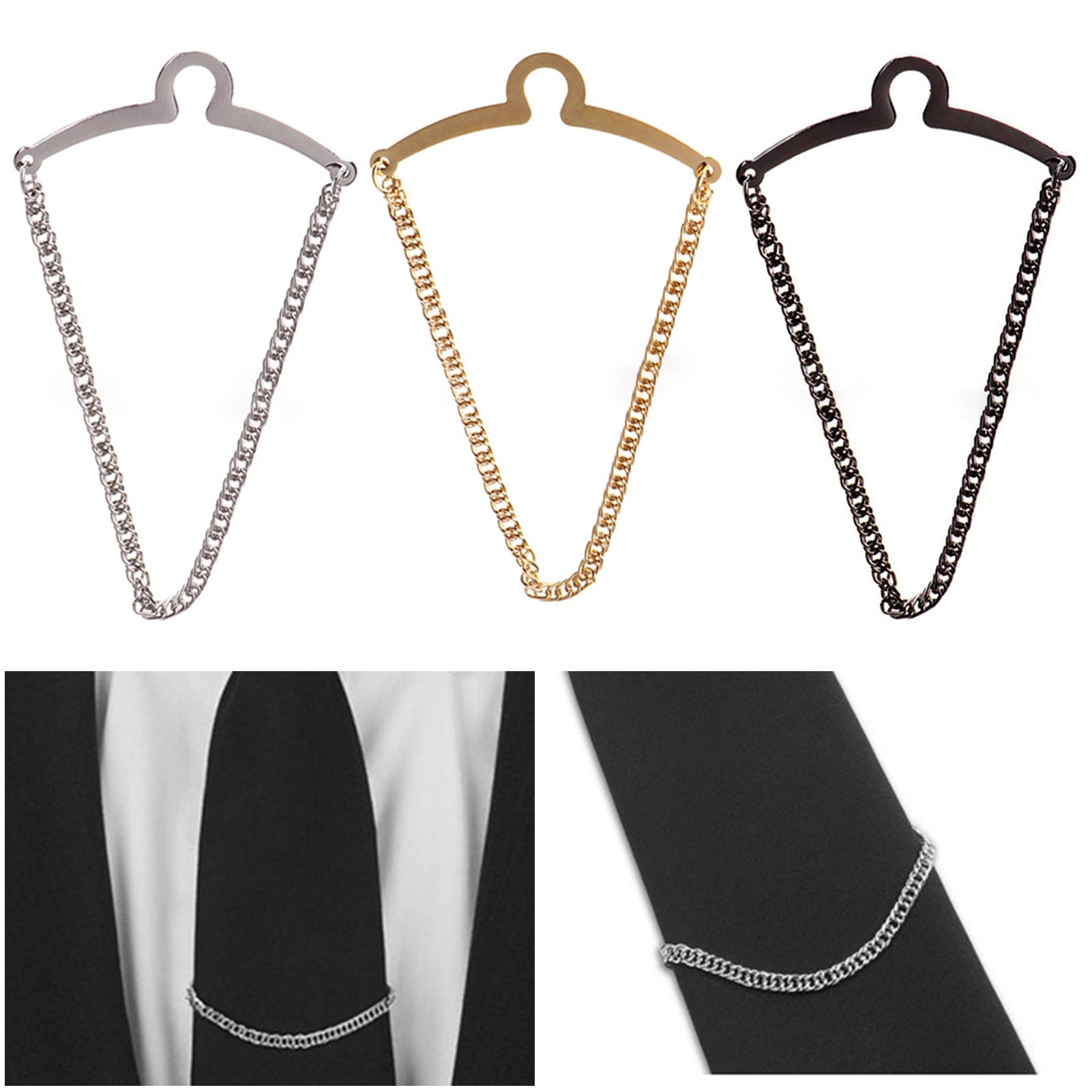 how to use tie pin with chain