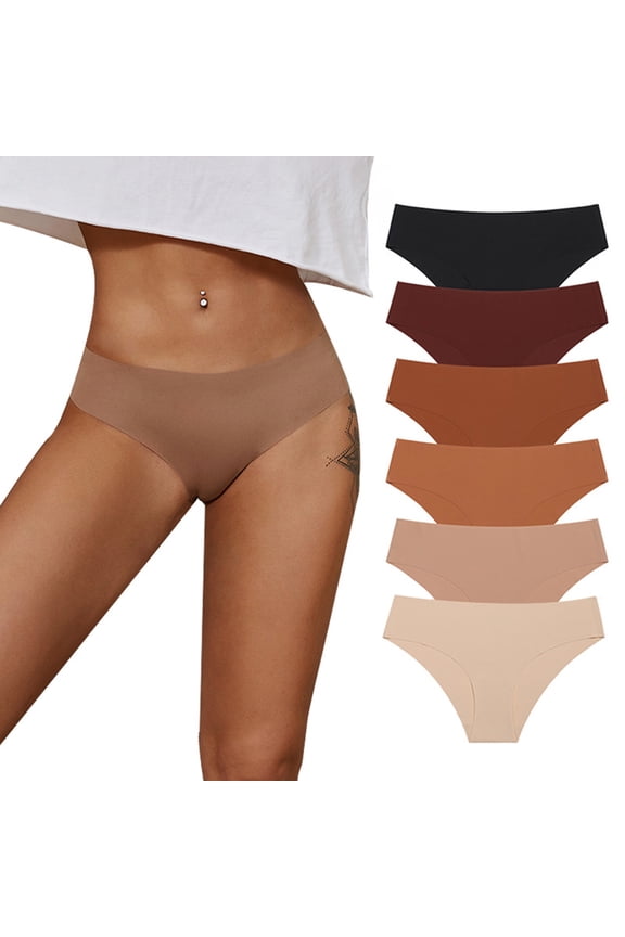 Women Briefs Seamless Shape Quick Dry Anti septic Super Soft Underpants for Sleeping Black M