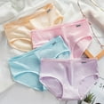 thumbnail image 1 of rygai Women Underpants Lace Breathable Mid Waist Soft Anti-septic Cotton Elastic Candy Color Lady Panties Inner Wear Clothes,Purple L, 1 of 8