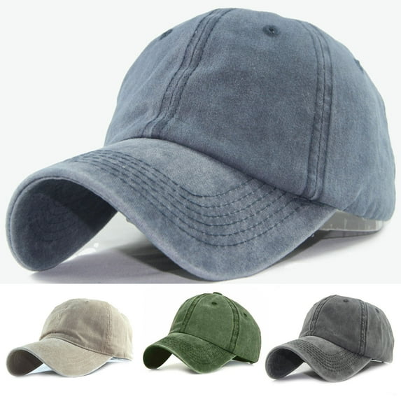 rygai Womens Hat Baseball Cap Sun Ponytail Hat Washable Classic Unisex Cap for Running Dark Gray