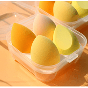 rynn&rae Latex-Free Esponjas para maquillaje Makeup Sponges Set Yellow 4ct/Box