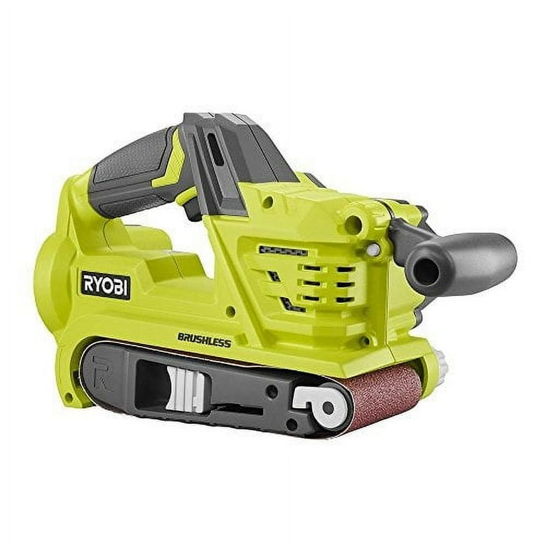 ryobi p450 one 18v lithium ion 3 x 18 inch brushless belt sander w dust bag and included sanding pad battery not included tool only