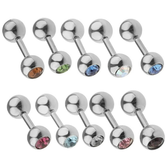 s 14g Barbell Upper Earrings Studs Vertical Bar Lobe