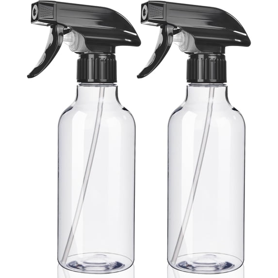 s 2-Pack, 10 Oz, Mist & Stream, Heavy Duty Spraying Empty Water Sprayer Bottle, BPA Free Plastic Refillable Containers for Cleaning Solutions, Plants, Hair, Essential Oils (Clear)