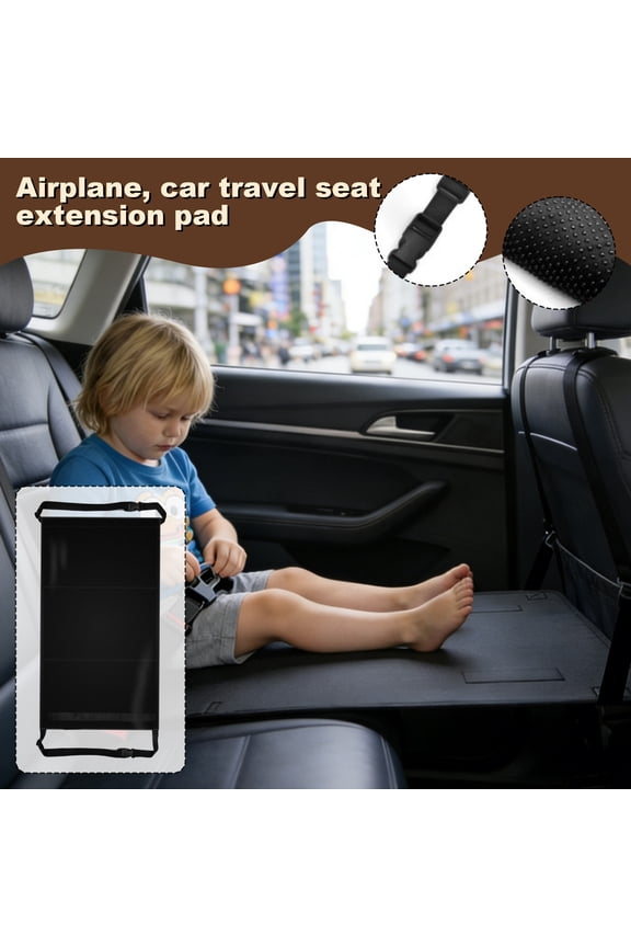 s Airplane Car Travel Extension Foot Rest Pad, Hanging Portable Travel Bed Foot Support Cushion for Car Ride Comfort