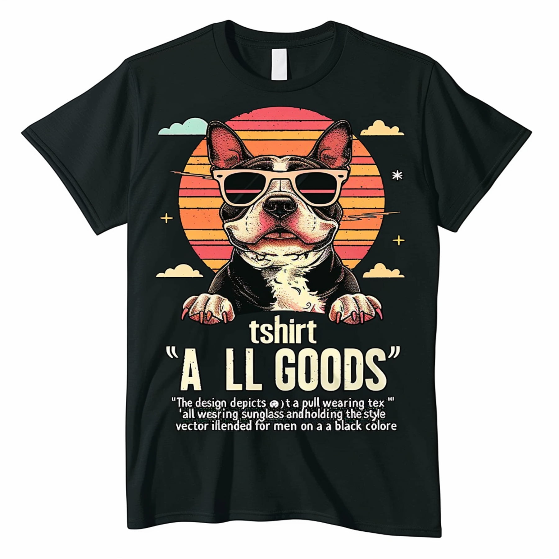 s All Good Vintage Sunset Retro TShirt for Men and Women Black Tee ...