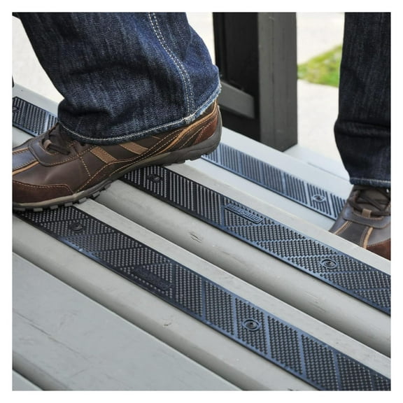 s Anti-Slip Treads - 2 Pack, Black (32" x 2") - Outdoor Non-Slip Tread Strips - Waterproof Safety Traction Strips for Stairs, Ramps, Boats, Ladders, Wood, Concrete, Metal, Composite