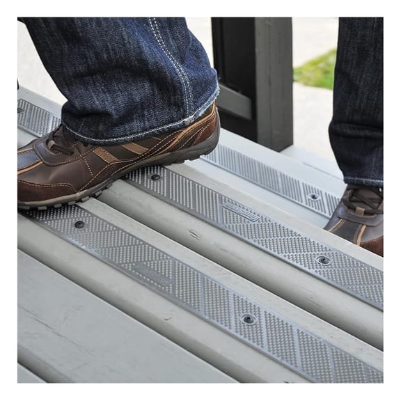s Anti-Slip Treads - 8 Pack, Gray (32" x 2") - Outdoor Non-Slip Tread Strips - Waterproof Safety Traction Strips for Stairs, Ramps, Boats, Ladders, Wood, Concrete, Metal, Composite