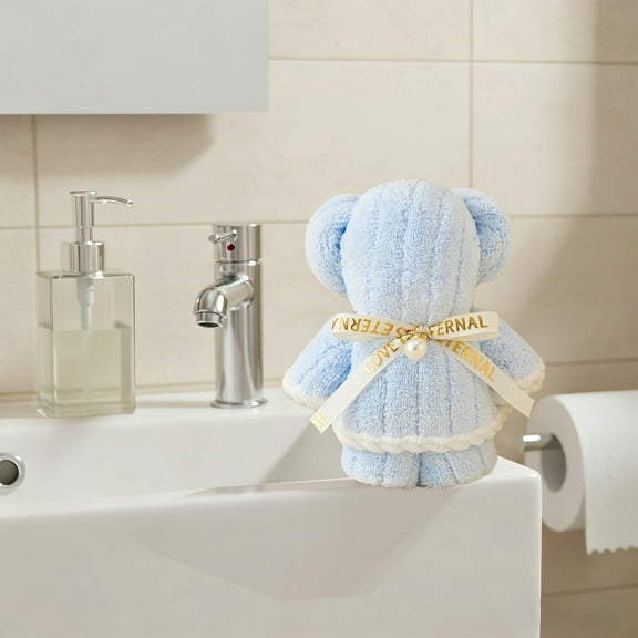 s Bear Towel Hand Gift Set for Children Christmas Thanksgiving Holiday Party Favors Stocking Stuffers Classroom Rewards