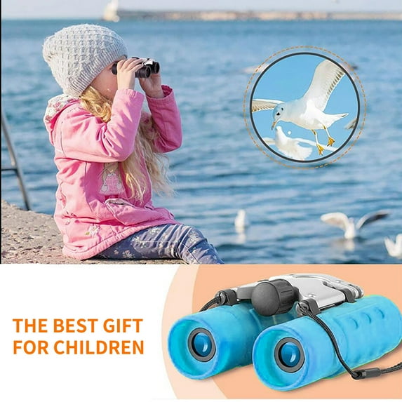 s Binoculars 8x21 with Case, High Definition Compact Outdoor Binoculars for Bird Watching Camping Concert(Light Blue)
