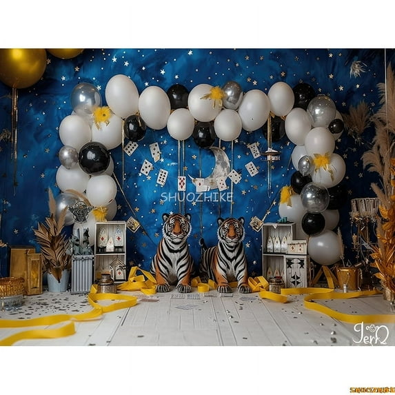 s Birthday Party Photography Backdrops Props Unicorn Colorful Balloons Arch Newborn Baby Photo Background Props DF-06