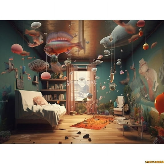 s Birthday Party Photography Backdrops Props Unicorn Colorful Balloons Arch Newborn Baby Photo Background Props DF-07