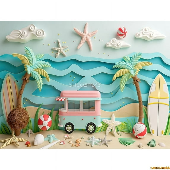 s Birthday Party Photography Backdrops Props Unicorn Colorful Balloons Arch Newborn Baby Photo Background Props DF-08