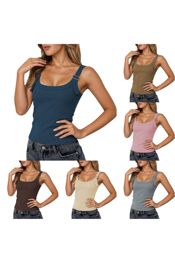 ’s Classic Solid Camisole Tank Top Layering Piece Casual Daily Wear Soft Stretchy Comfort Fit Fitted Cardigan Women S