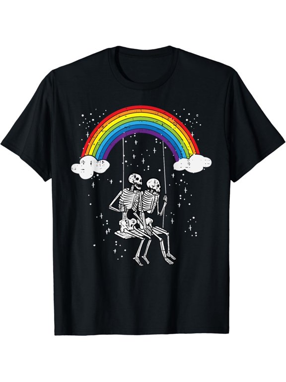 s Couple Rainbow Swing Costume Women Men T-Shirt