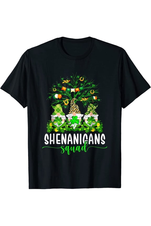 s Day Shamrock Irish Shenanigans Squad Lucky Clover T-Shirt
