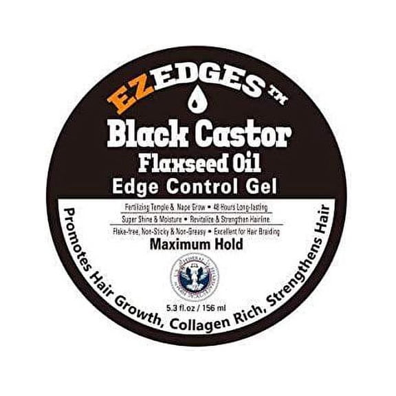 s Edge Control Gel - Black Castor Flaxseed Oil 5.3Oz