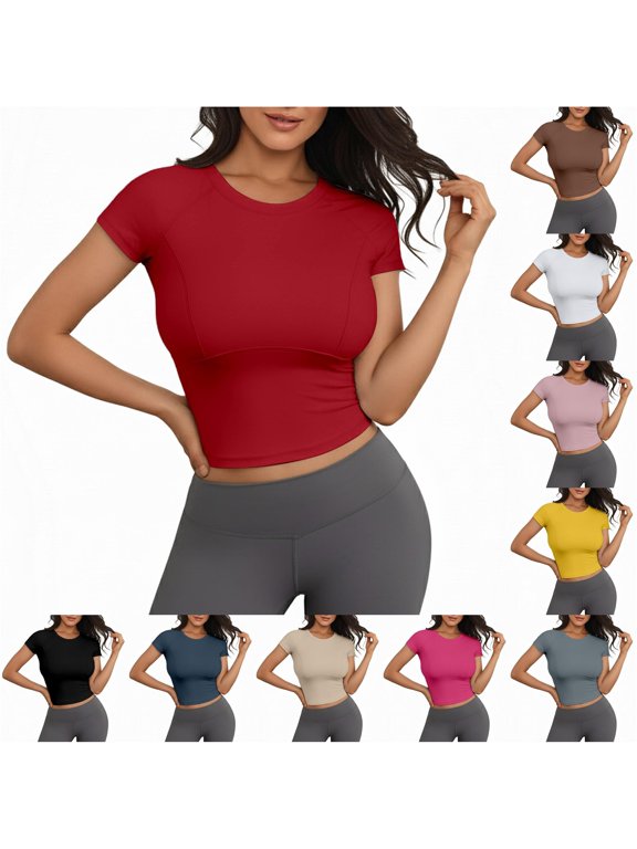 s High Compression T Shirt – Athletic Training Top Long Sleeve Running Tee Womens Button down Long Sleeve for Women Womens Too Oversized Button up Shirt Long Sleeve Summer Shirt Shir Blouse