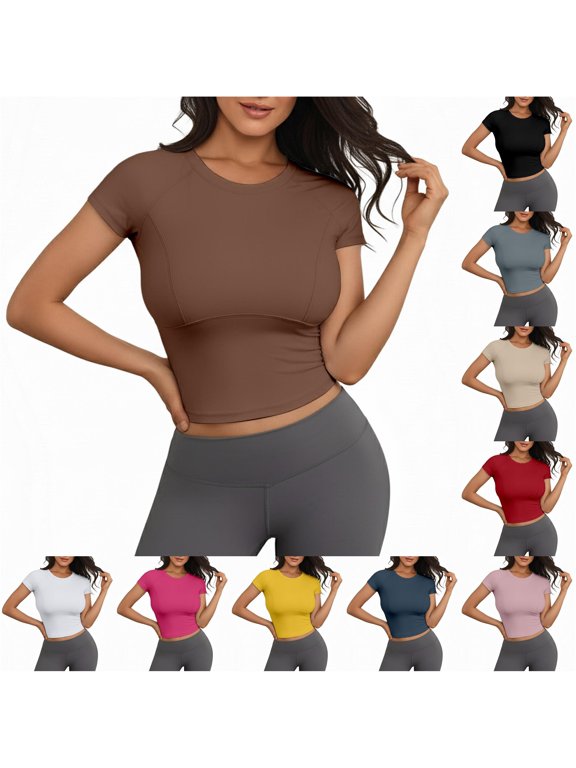 s High Compression T Shirt – Athletic Training Top Long Sleeve Running Tee Womens Button down Long Sleeve for Women Womens Too Oversized Button up Shirt Long Sleeve Summer Shirt Shir Blouse