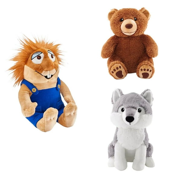 s Little Critters Brother Wolf & Bear 3pc Plush Mercer Mayer 14" Dolls New