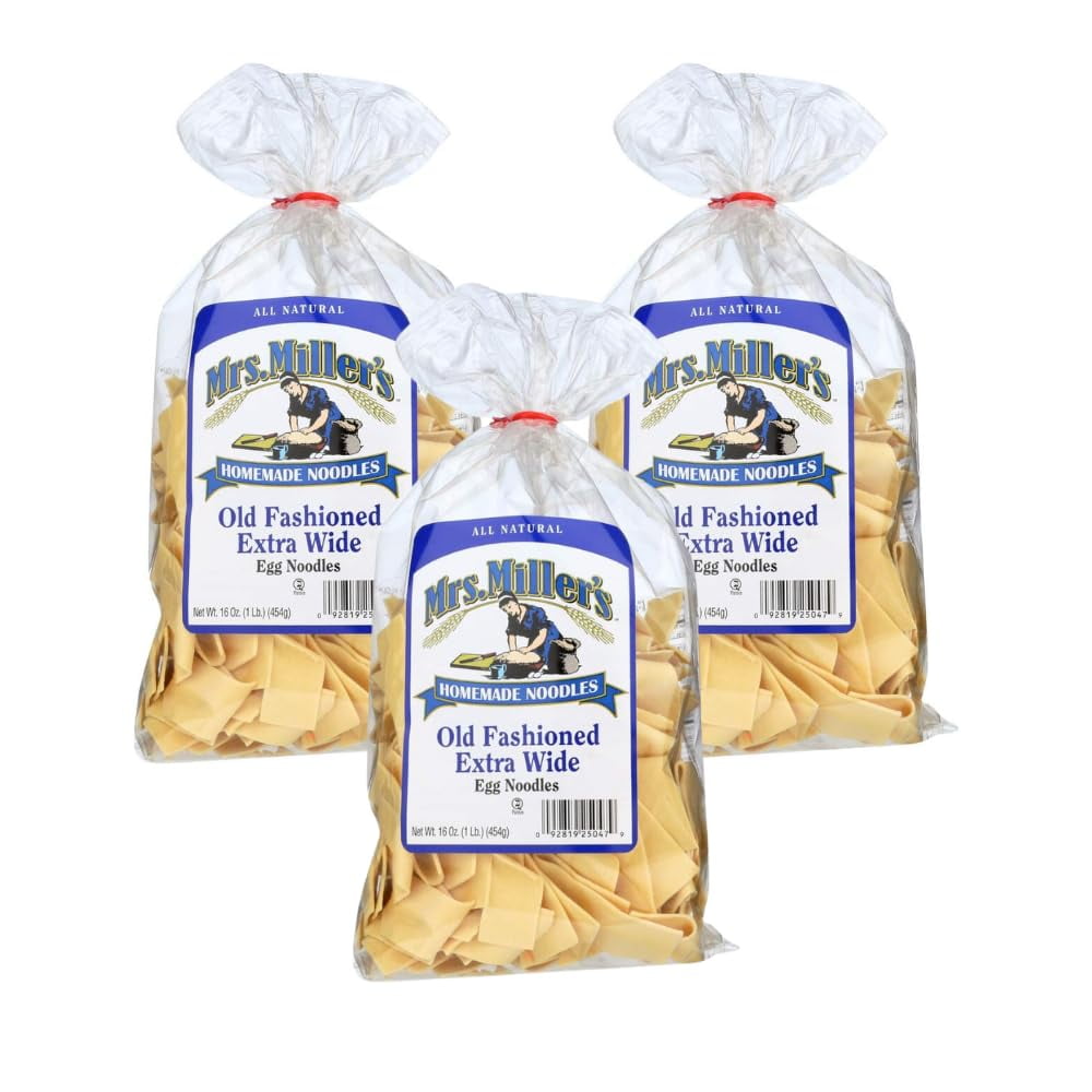 's Old Fashioned Egg Noodles, Extra Wide 16 Ounce (Pack of 3)