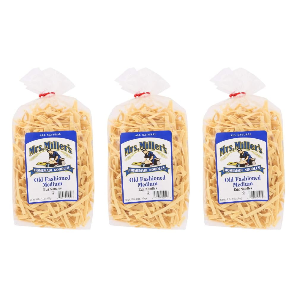 's Old Fashioned Egg Noodles, Medium 16 Ounce (Pack of 3)