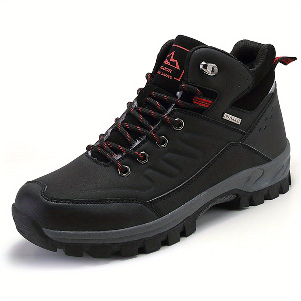‘s Outdoor Fuzz-lined Hiking Shoes Comfortable Arch Support Non-Slip ...