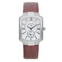 s Philip Stein Classic Square 28mm Steel MOP Dial Ladies Quartz Watch 21-CMOP